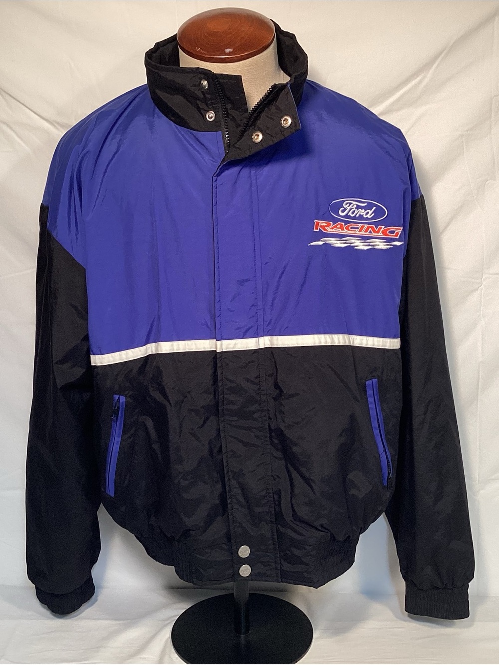 Racing Champions Ford Racing NASCAR  Blue and Black Bomber Jacket Size XL - Picture 4 of 14